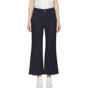 Isabel Marant Navy Parsley Kick Flare Jeans - Size 36 (US 4)